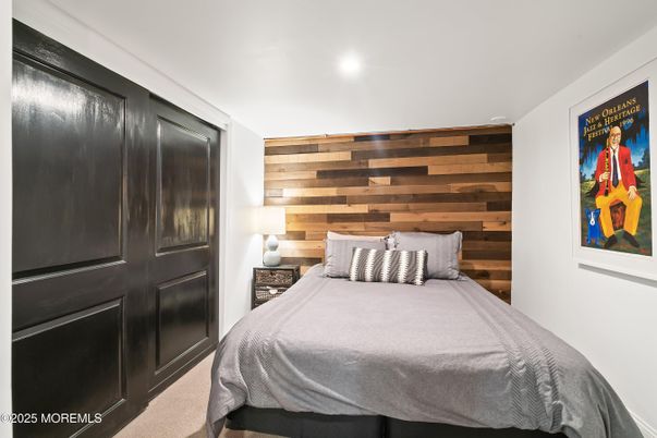 Bedroom, Interior, Recessed Lighting, Wooden Walls