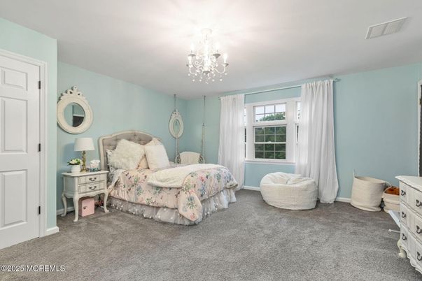 Bedroom, Chandelier, Interior