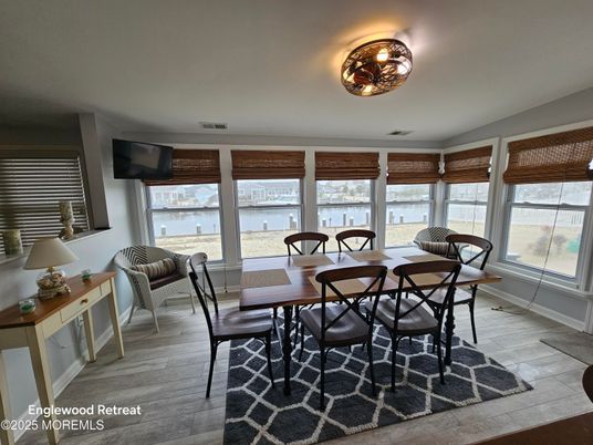Dining room, Interior, Water, Wood Texture Flooring