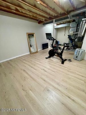 Fitness Equipment, Interior, Wooden Beams, Wood Texture Flooring