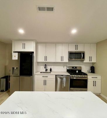 Interior, Kitchen, Recessed Lighting, Stainless Steel Appliances