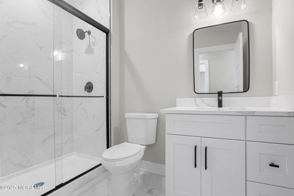 Bathroom, Glass Shower, Interior, Marble, Marble Walls