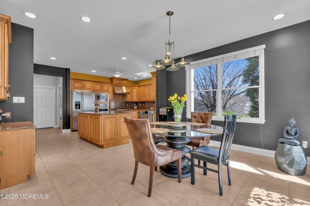 Dining room, Interior, Kitchen, Pendant Lights, Recessed Lighting, Stainless Steel Appliances