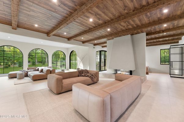 Interior, Living room, Recessed Lighting, Wooden Beams, Wooden Ceilings