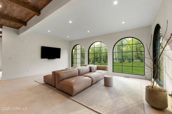Interior, Living room, Recessed Lighting, Wooden Beams, Wooden Ceilings