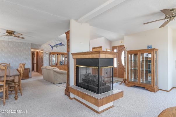 Dining room, Fireplace, Interior, Living room