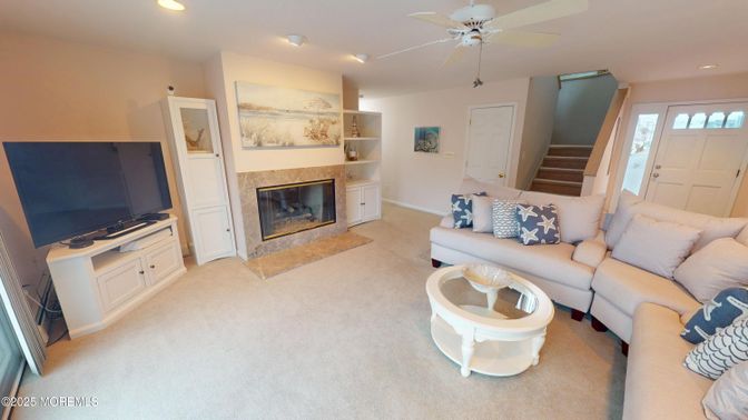 Fireplace, Interior, Living room, Recessed Lighting