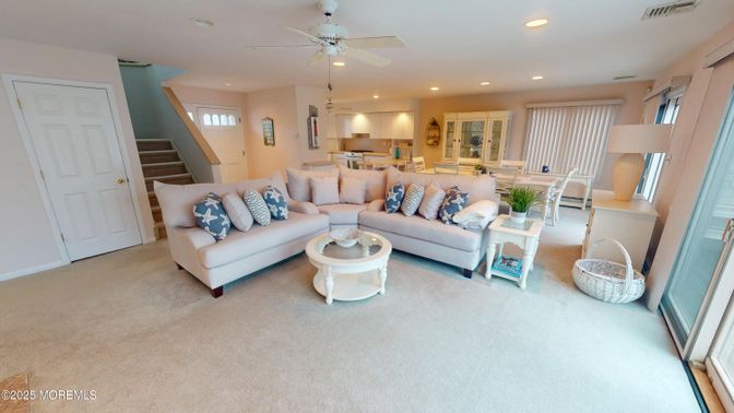 Dining room, Interior, Kitchen, Living room, Recessed Lighting
