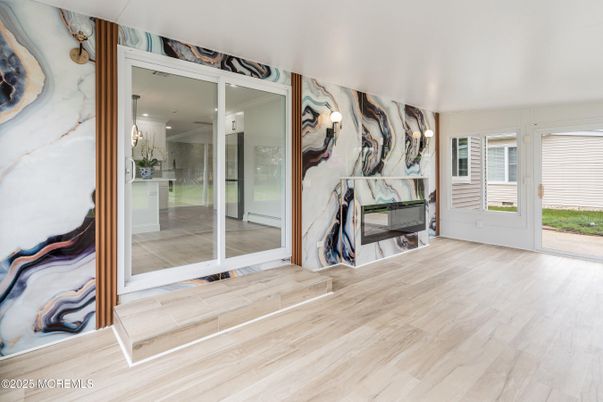 Fireplace, Interior, Wood Texture Flooring