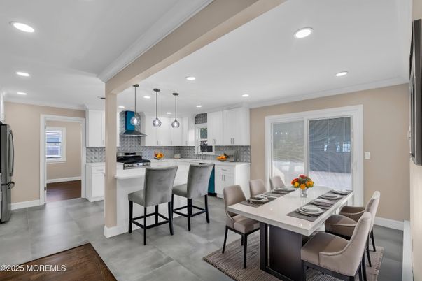Interior, Kitchen, Pendant Lights, Recessed Lighting, Stainless Steel Appliances