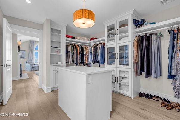 Interior, Pendant Lights, Recessed Lighting, Walk-in Closets, Wood Texture Flooring