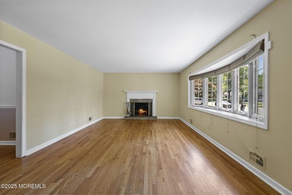Empty room, Fireplace, Interior, Wood Texture Flooring