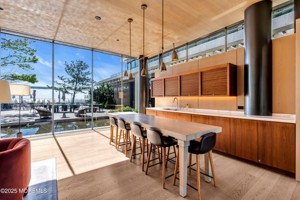 Interior, Pendant Lights, Recessed Lighting, Water, Wood Texture Flooring