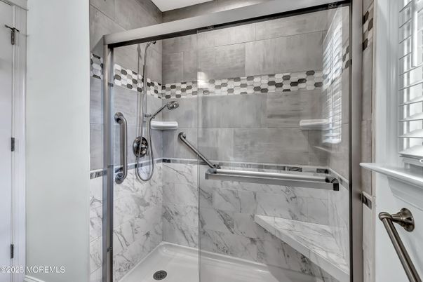 Bathroom, Glass Shower, Interior, Marble Walls