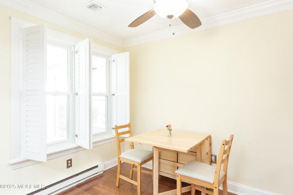 Dining room, Interior, Wood Texture Flooring