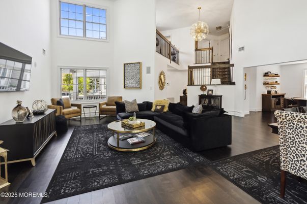Chandelier, Interior, Living room, Wood Texture Flooring