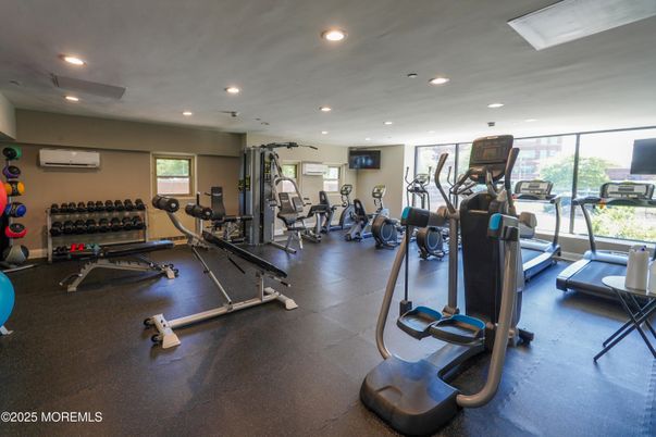 Fitness Equipment, Gym, Interior, Recessed Lighting
