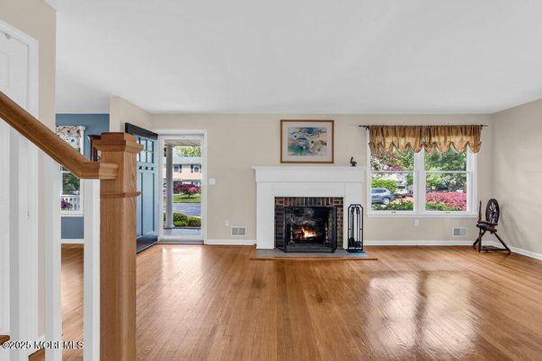 Empty room, Fireplace, Interior, Wood Texture Flooring