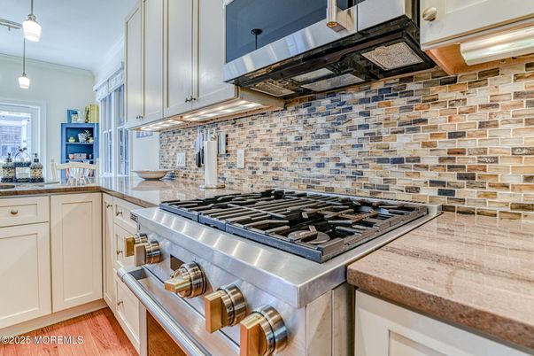 Interior, Kitchen, Pendant Lights, Stainless Steel Appliances, Wood Texture Flooring