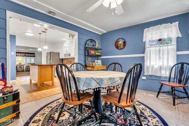 Dining room, Interior, Kitchen, Pendant Lights, Wood Texture Flooring