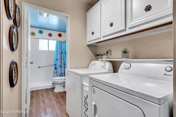 Interior, Washer, Wood Texture Flooring
