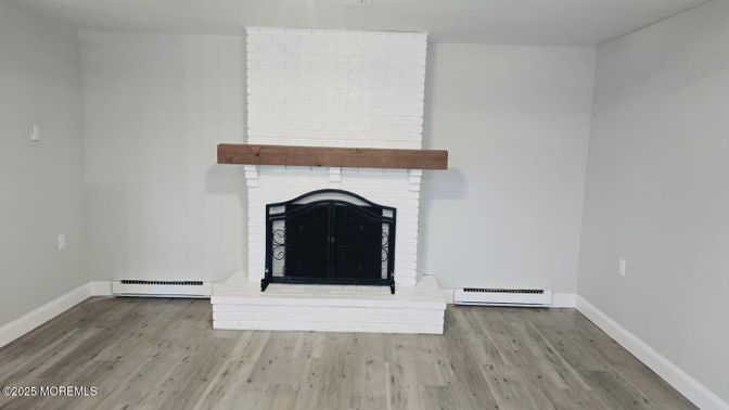 Fireplace, Interior, Wood Texture Flooring