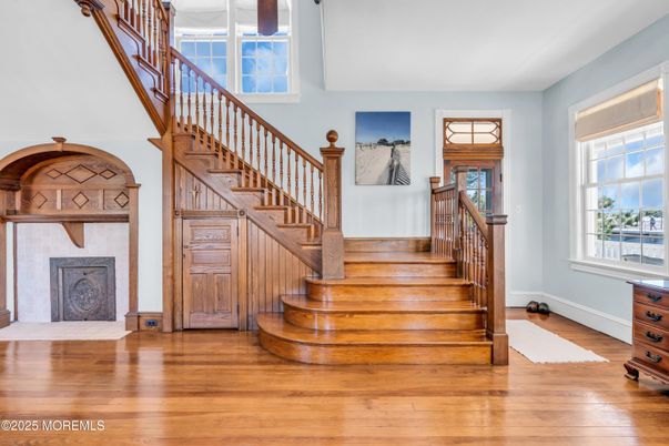 Fireplace, Interior, Wood Texture Flooring