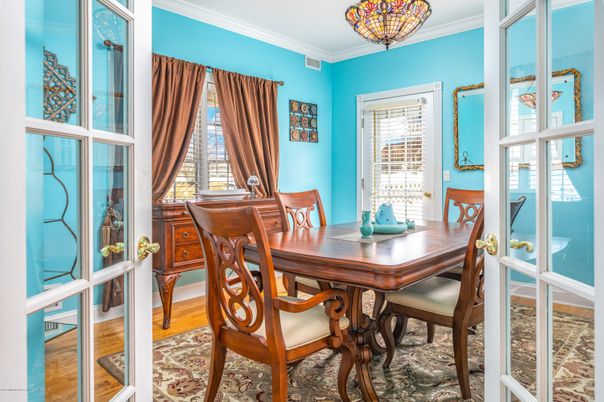 Dining room, Interior, Wood Texture Flooring