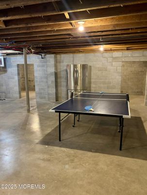 Game Room, Interior, Stone Walls, Wooden Beams