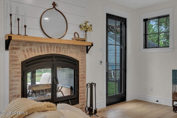Fireplace, Interior, Wood Texture Flooring