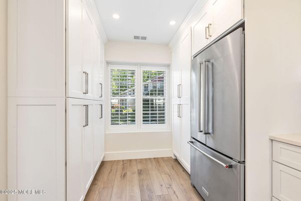 Interior, Recessed Lighting, Stainless Steel Appliances, Wood Texture Flooring