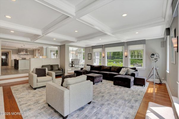 Interior, Kitchen, Living room, Pendant Lights, Recessed Lighting, Wood Texture Flooring