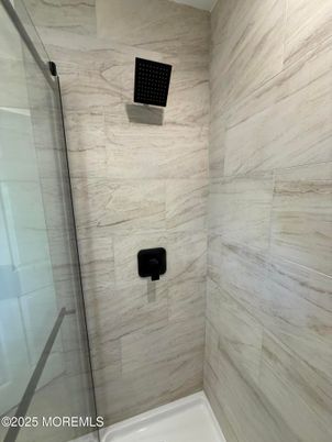 Bathroom, Glass Shower, Interior, Marble Walls