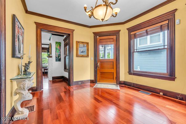 Chandelier, Interior, Wood Texture Flooring