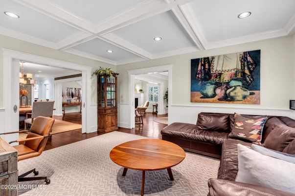 Home Office, Interior, Living room, Recessed Lighting, Wood Texture Flooring