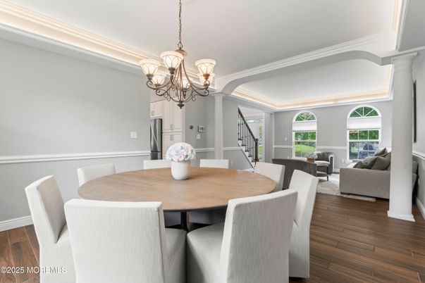 Chandelier, Dining room, Interior, Living room, Wood Texture Flooring