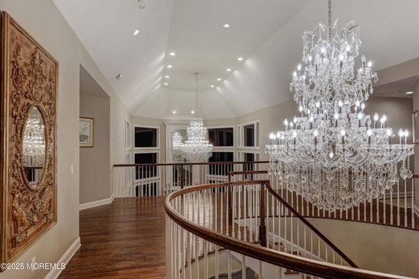 Chandelier, Interior, Recessed Lighting, Wood Texture Flooring