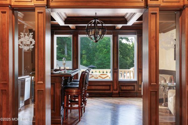Chandelier, Interior, Wooden Ceilings, Wood Texture Flooring