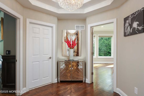 Chandelier, Interior, Recessed Lighting, Wood Texture Flooring