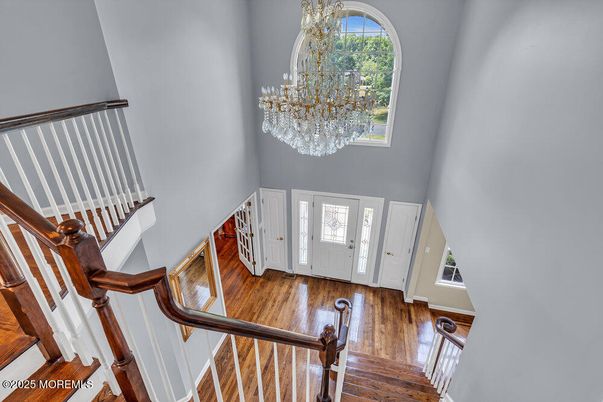 Chandelier, Interior, Wood Texture Flooring