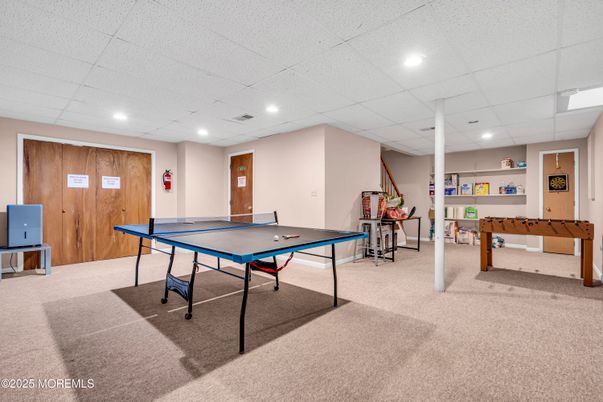 Game Room, Interior, Recessed Lighting, Wooden Walls