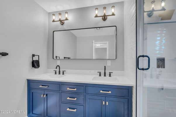 Bathroom, Dual Sink Vanities, Glass Shower, Interior