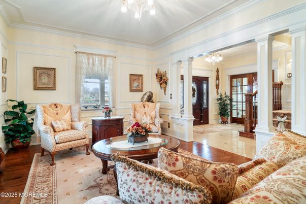 Chandelier, Interior, Living room, Wood Texture Flooring