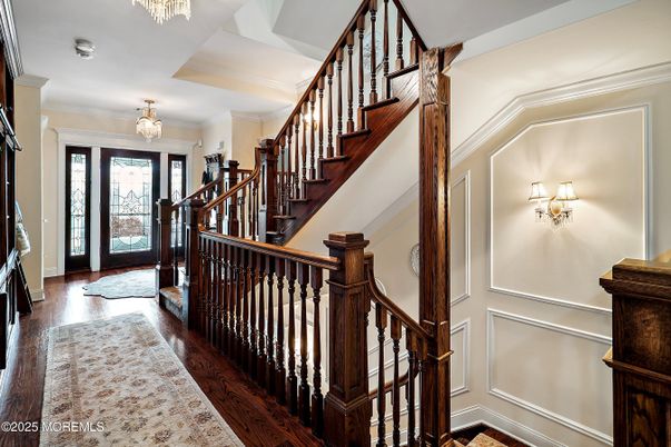Chandelier, Interior, Wood Texture Flooring