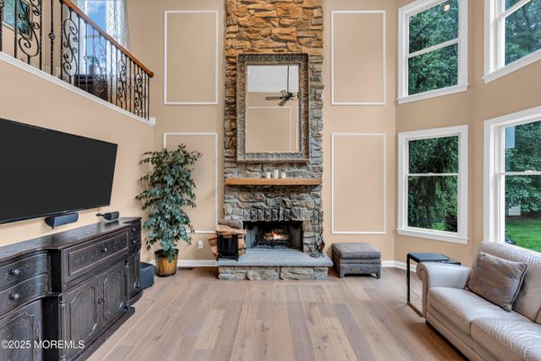 Fireplace, Interior, Wood Texture Flooring