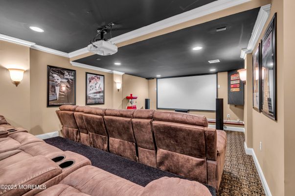 Home Theatre Room, Interior, Projection Screen, Recessed Lighting, Theatre Room