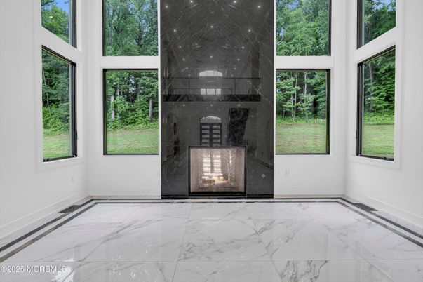 Empty room, Fireplace, Interior, Marble, Marble Walls