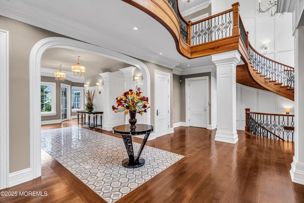 Chandelier, Interior, Recessed Lighting, Wood Texture Flooring