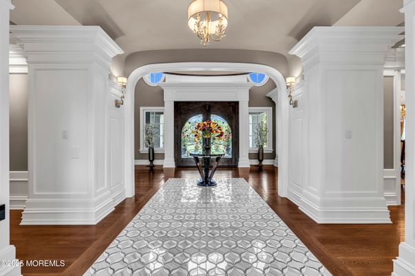 Chandelier, Interior, Wood Texture Flooring