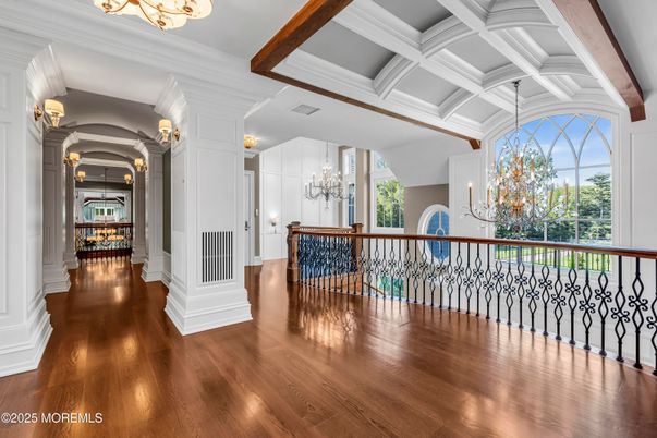 Chandelier, Interior, Wooden Beams, Wood Texture Flooring